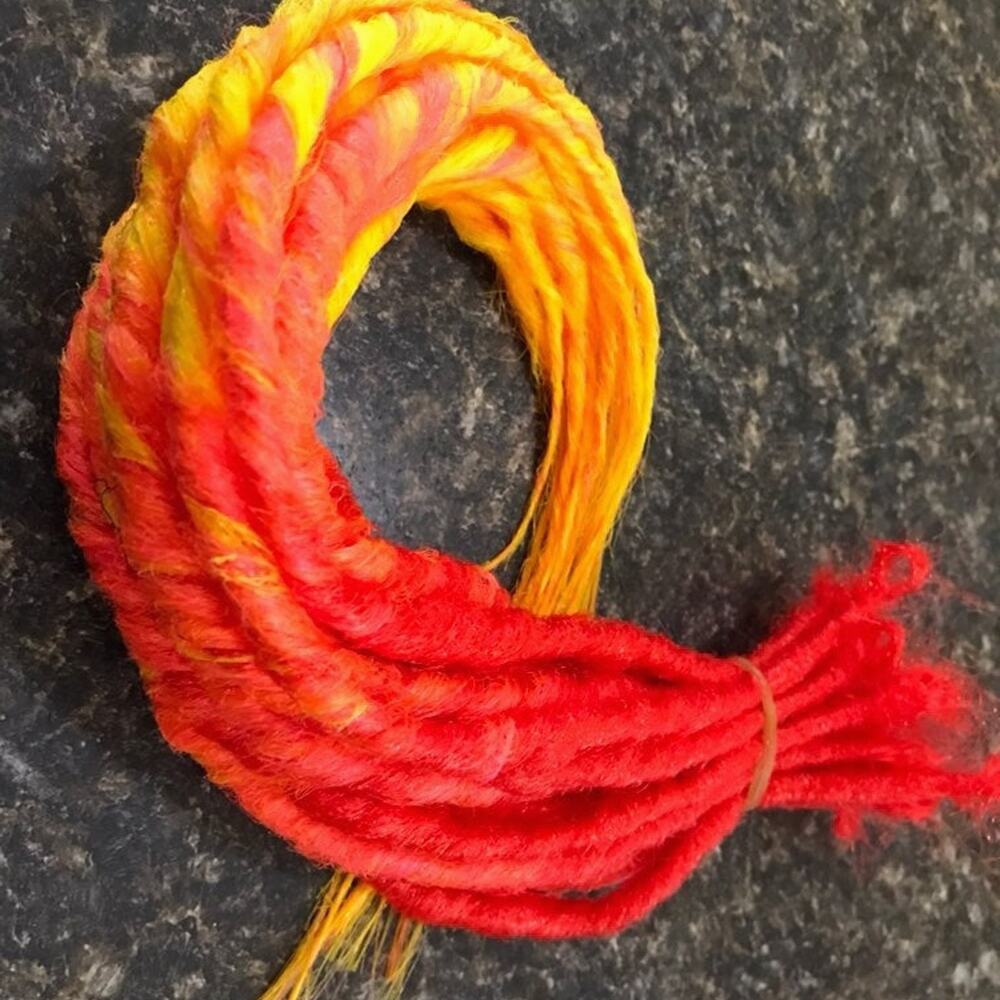 25 Flame Fire Dreads Dreadlock Hair Extension